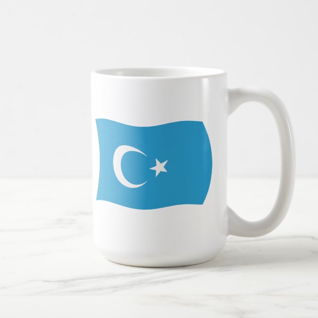 Café Caneca com a Bandeira de Xinjiang Uigur (Direita)