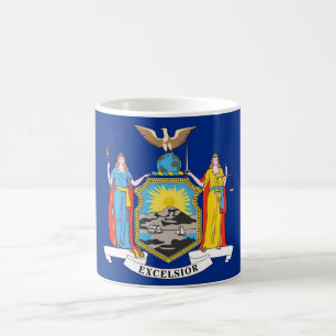 Café Caneca com a bandeira dos Estados de Nova Iorque -