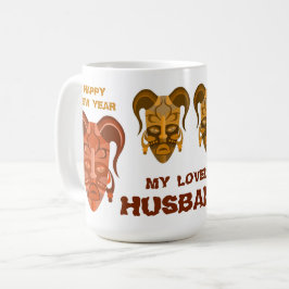 CAFÉ CANECA COM ARTE DE MÁSCARA TARDICIONAL