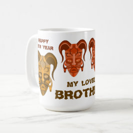 CAFÉ CANECA COM ARTE DE MÁSCARA TARDICIONAL