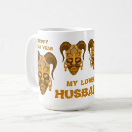CAFÉ CANECA COM ARTE DE MÁSCARA TARDICIONAL