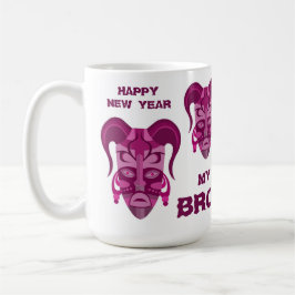 CAFÉ CANECA COM ARTE DE MÁSCARA TARDICIONAL