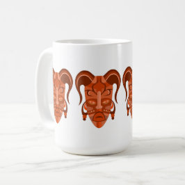 CAFÉ CANECA COM ARTE DE MÁSCARA TARDICIONAL