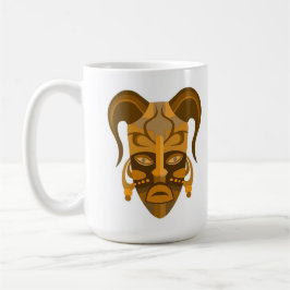 CAFÉ CANECA COM ARTE DE MÁSCARA TARDICIONAL