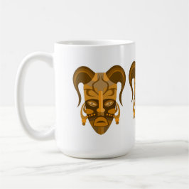 CAFÉ CANECA COM ARTE DE MÁSCARA TARDICIONAL