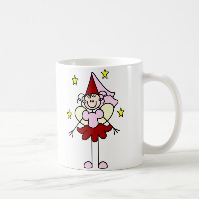 Café Caneca com Boneco de Palito Princesa Vermelho/Rosa (Direita)