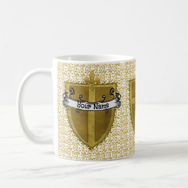 Café Caneca com Brasão de Armas da Família Fleur Sobren (Esquerda)