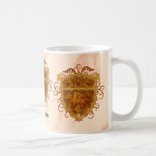 Café Caneca com Brasão de Armas da Família Griffon Sobr (Direita)