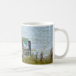Café Caneca com cena da praia da ilha de Sanibel