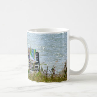 Café Caneca com cena da praia da ilha de Sanibel