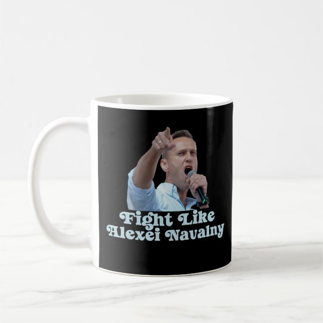 Café Caneca com Citação de Ativista Lute Como Alexei Na (Esquerda)