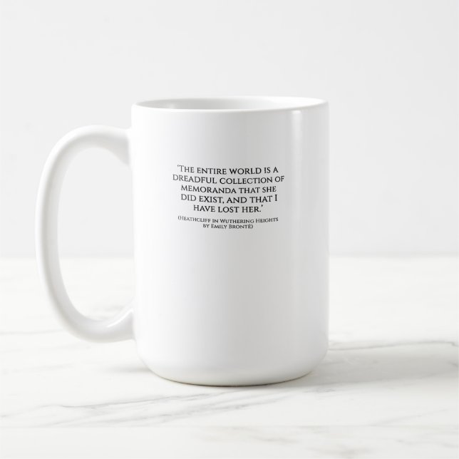 Café Caneca com Citação de O Morro dos Ventos Uivantes  (Esquerda)