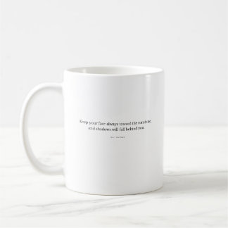 Café Caneca com Citação de Whitman - Face Voltada Para