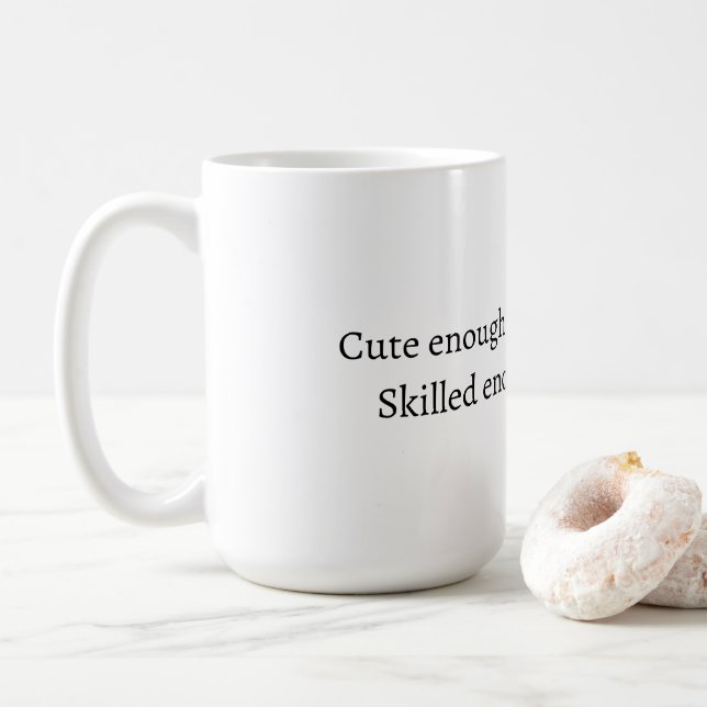 Café Caneca com citação engraçada de Enfermeira (Com Donut)