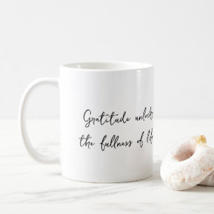 Café Caneca com Citação Inspiradora de Gratidão