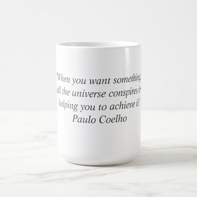 Café Caneca com citações de Paulo Coelho (Centro)