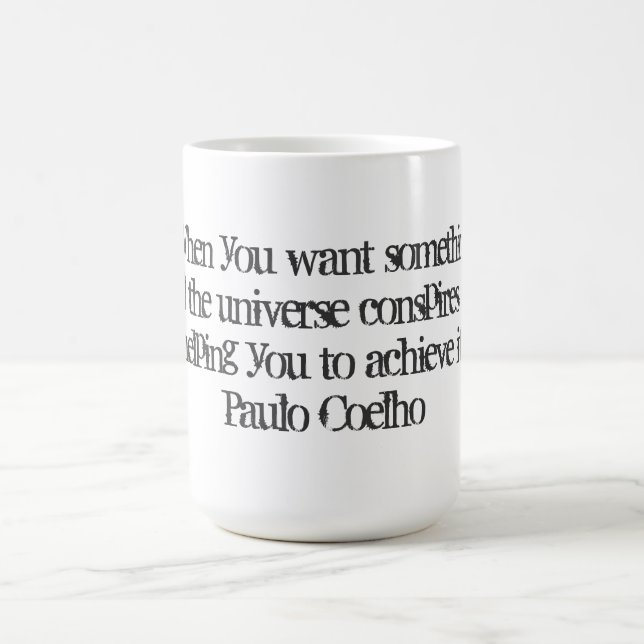 Café Caneca com citações de Paulo Coelho (Centro)
