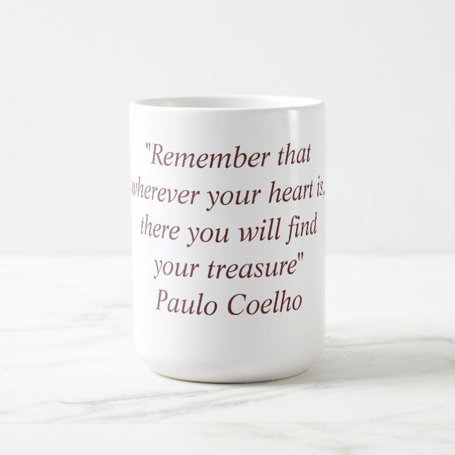 Café Caneca com citações de Paulo Coelho (Centro)