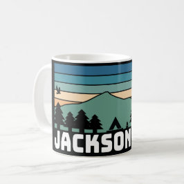 Café Caneca com Decal de Jackson Hole WY