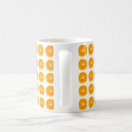 Café Caneca com desenho de laranjas 