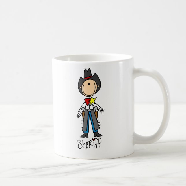 Café Caneca com Desenho Simples de Xerife (Direita)