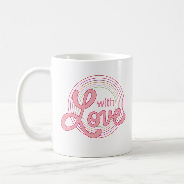 Café caneca com design de amor (Esquerda)
