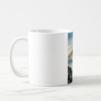 Café Caneca com Design de Artista Original Vintage do M