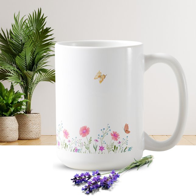 Café Caneca com Design de Flor Simples (Criador carregado)