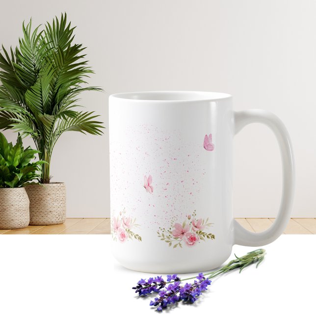 Café Caneca com Design de Flor Simples (Criador carregado)