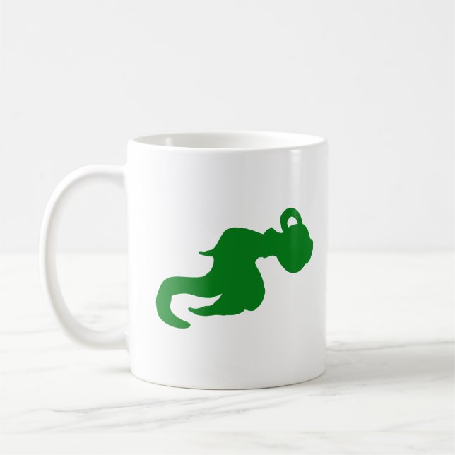 Café Caneca com Design de Portador de Água Verde Suave (Esquerda)