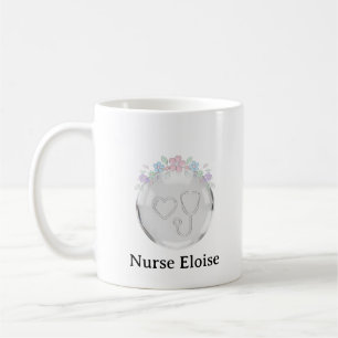 Café Caneca com Emblema de Enfermeira Personalizado