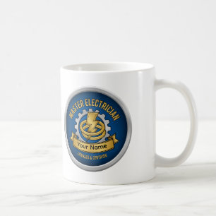 Café Caneca com Emblema Personalizado de Eletricista Me