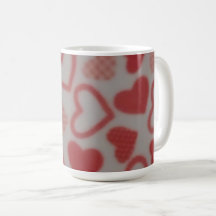 Caneca com estampa de coração diferente