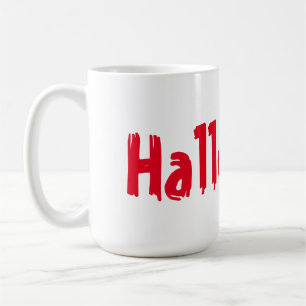 Café Caneca com Estampa de Texto de Halloween Noturno A