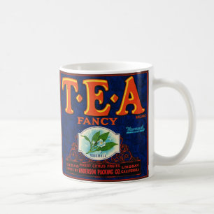Café Caneca com Etiqueta Chique de Chá