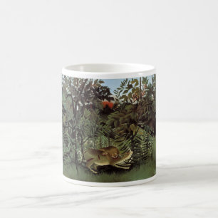 Café Caneca com fome do leão de Rousseau - escolha o