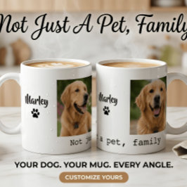 Café Caneca com Foto de Cachorro, Não é Apenas um Anima