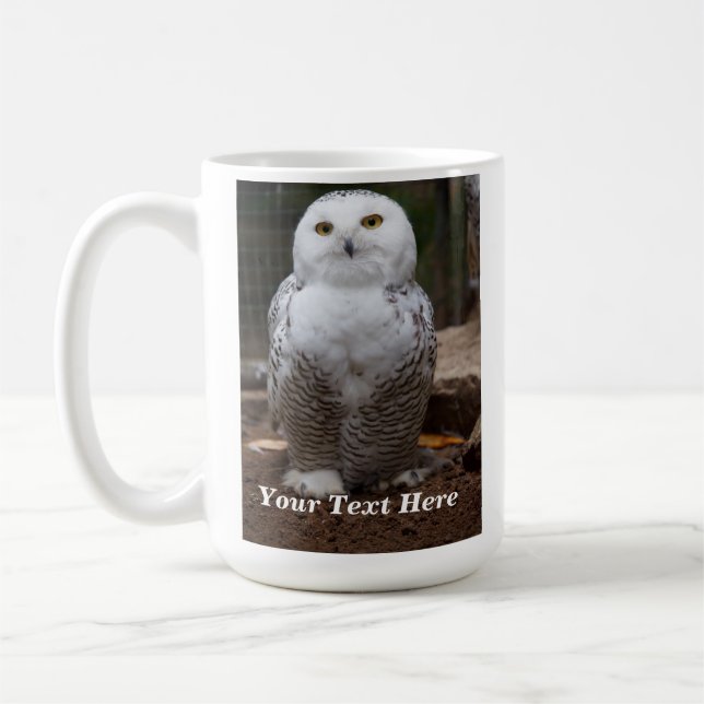 Café Caneca com Foto Personalizada de Coruja das Neves (Esquerda)