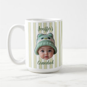 Café Caneca com Foto Personalizada e Padrão de Listras