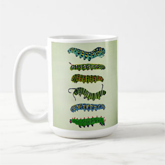 Café Caneca com Ilustração Vintage de Lagarta 