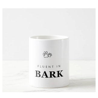 Café Caneca com Impressão de Pata de Amante de Cachorro