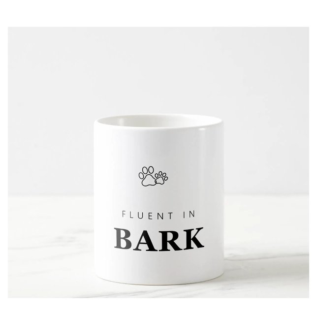 Café Caneca com Impressão de Pata de Amante de Cachorro (Criador carregado)