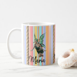 Café Caneca com Listras Pastéis de Corda de Fada