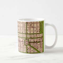 Café Caneca com Mapa Antigo da Rua de Filadélfia