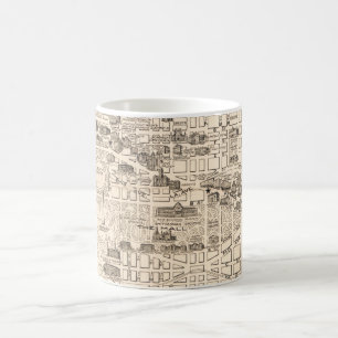 Café Caneca com Mapa Antigo de Washington DC