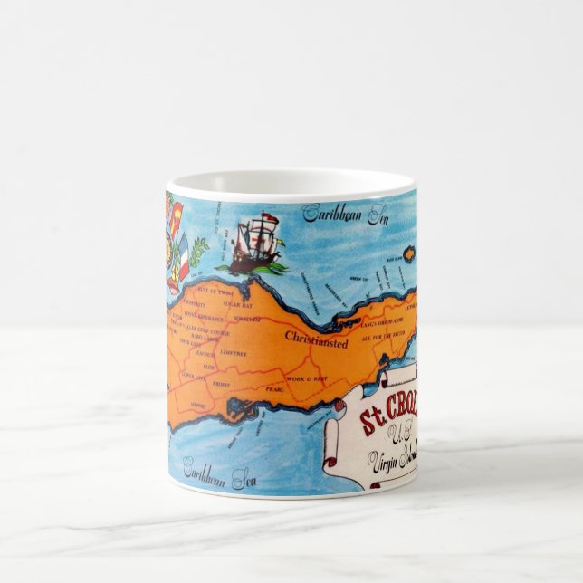 Café Caneca com Mapa de St Croix em Postal (Centro)