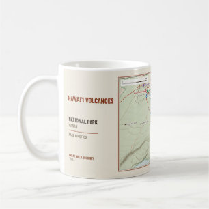 Café Caneca com Mapa do Parque Nacional dos Vulcões de