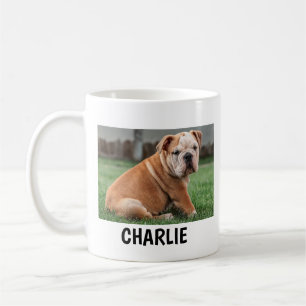 Café Caneca com Nome de Foto de Animal de Estimação Per