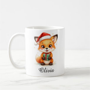 Café Caneca com Nome Personalizado de Filhote de Raposa