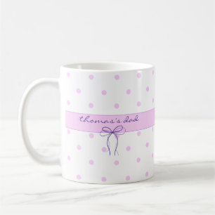 Café Caneca com Nome Personalizado e Padrão de Pontinho